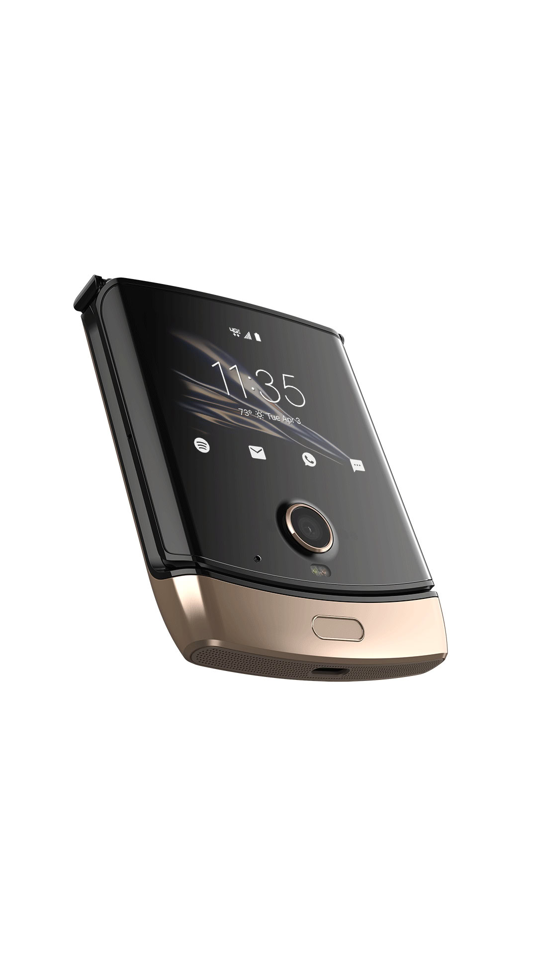 Gold Motorola Razr closed