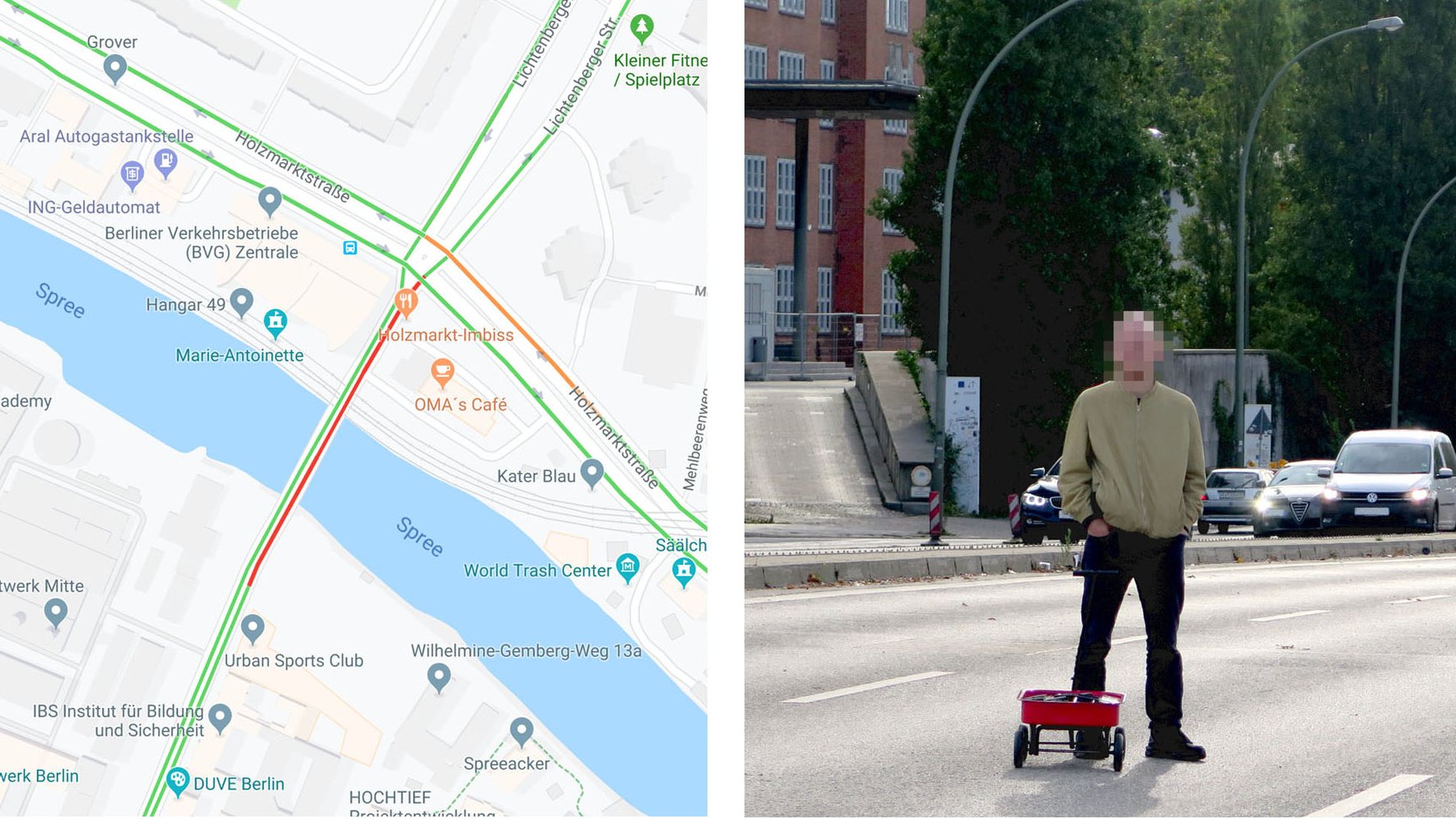 Google maps cart hack