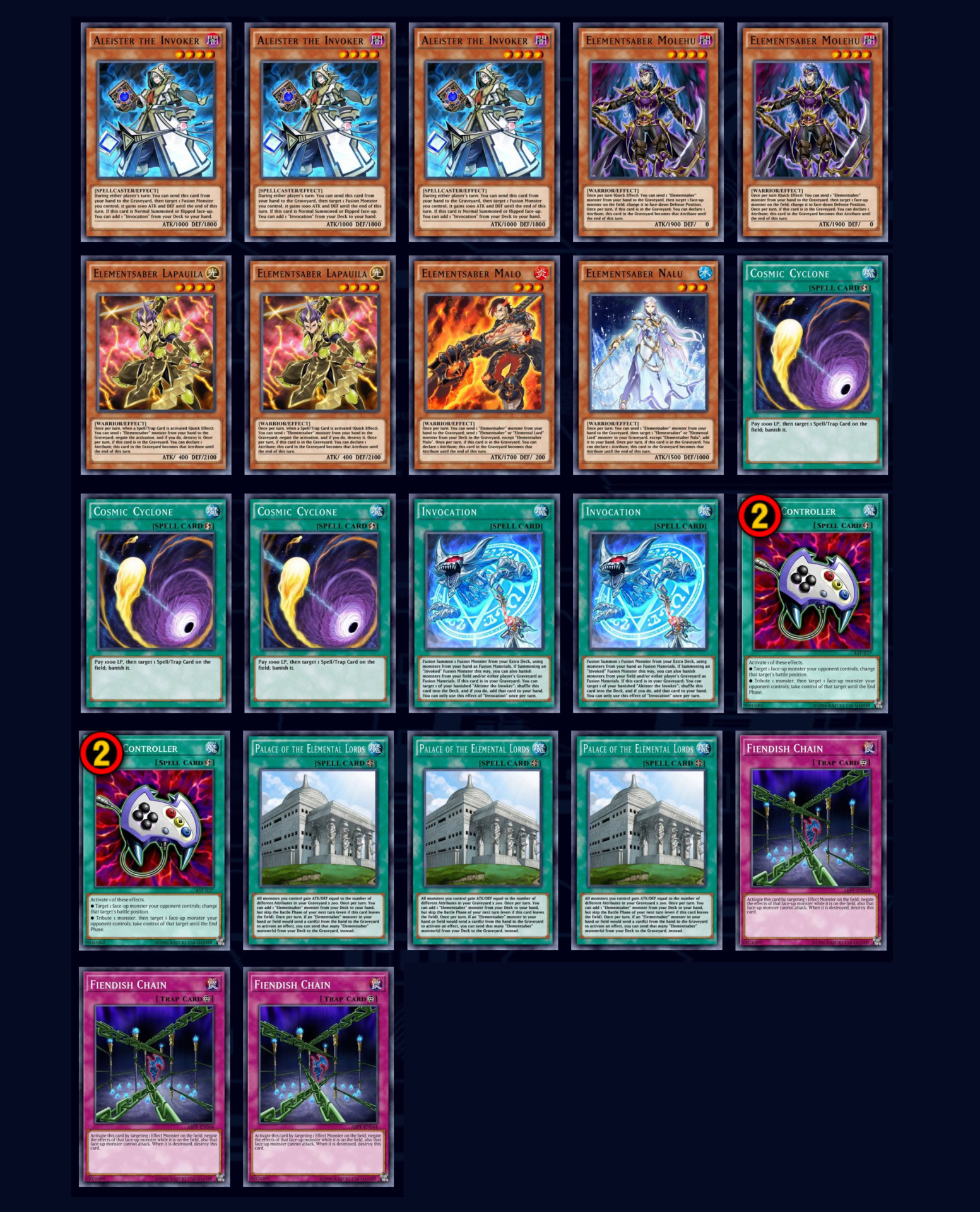 Invoked Elementsabers best Duel Links decks