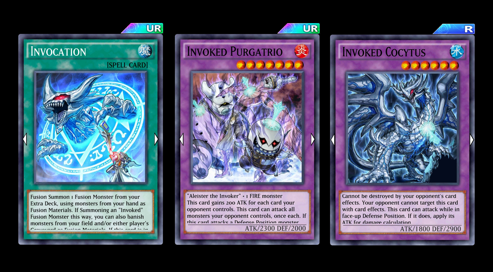 Invoked Elementsabers core cards