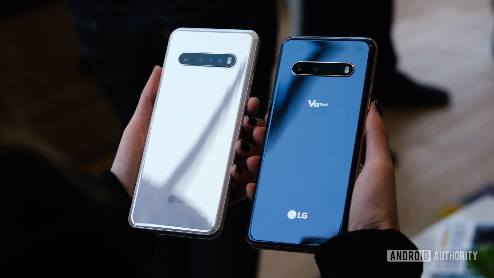 LG V60 both colors back in hand 1