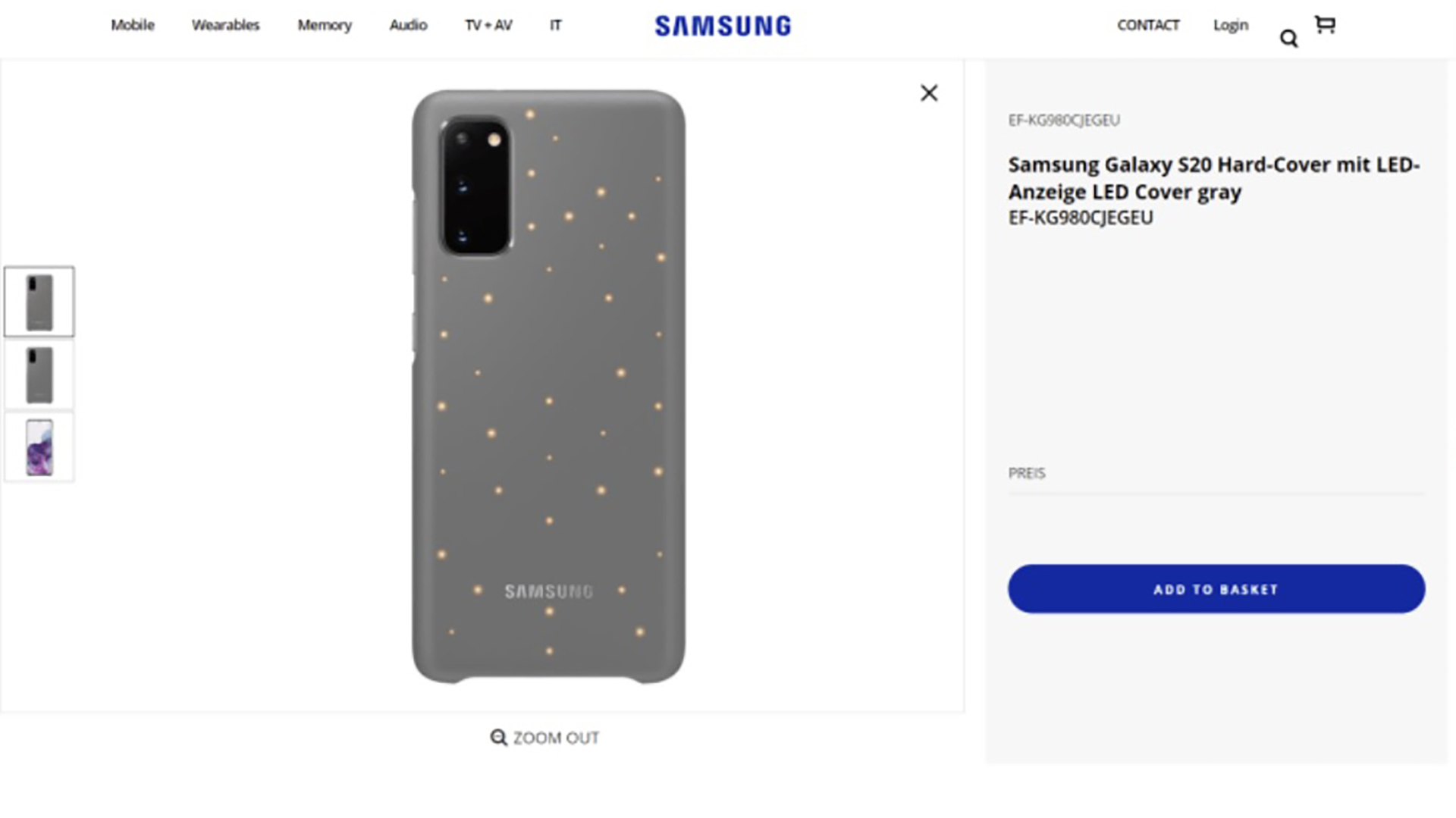 Samsung Galaxy S20 Website Leak Back