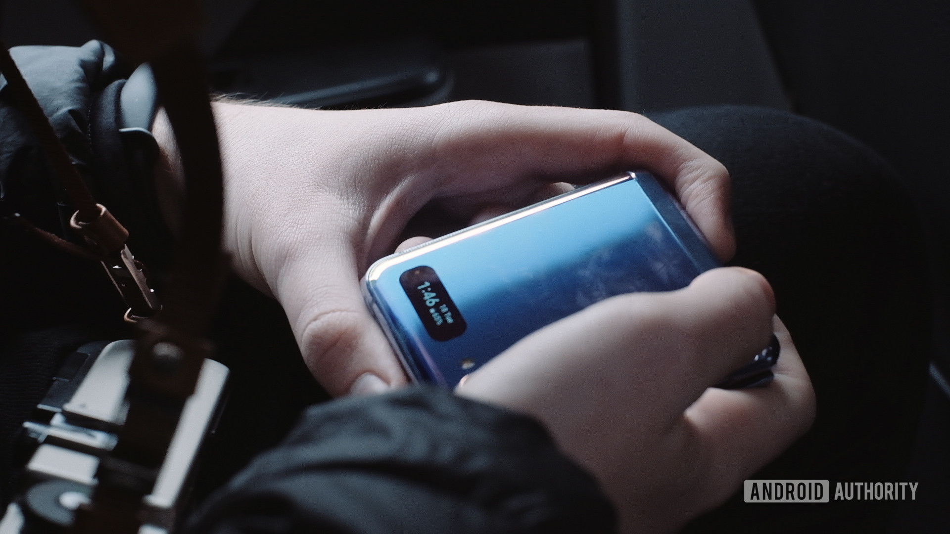 Samsung Galaxy Z Flip folded in hand