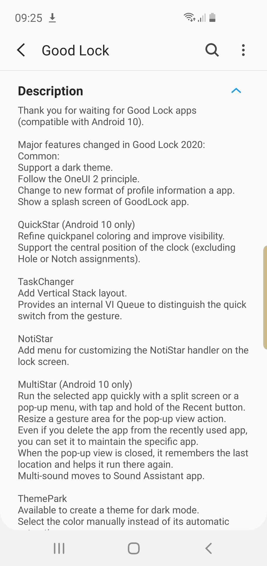 A look at the Good Lock 2020 changelog.
