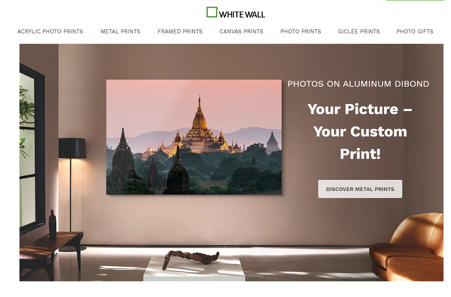 White Wall best online photo printing services homepage