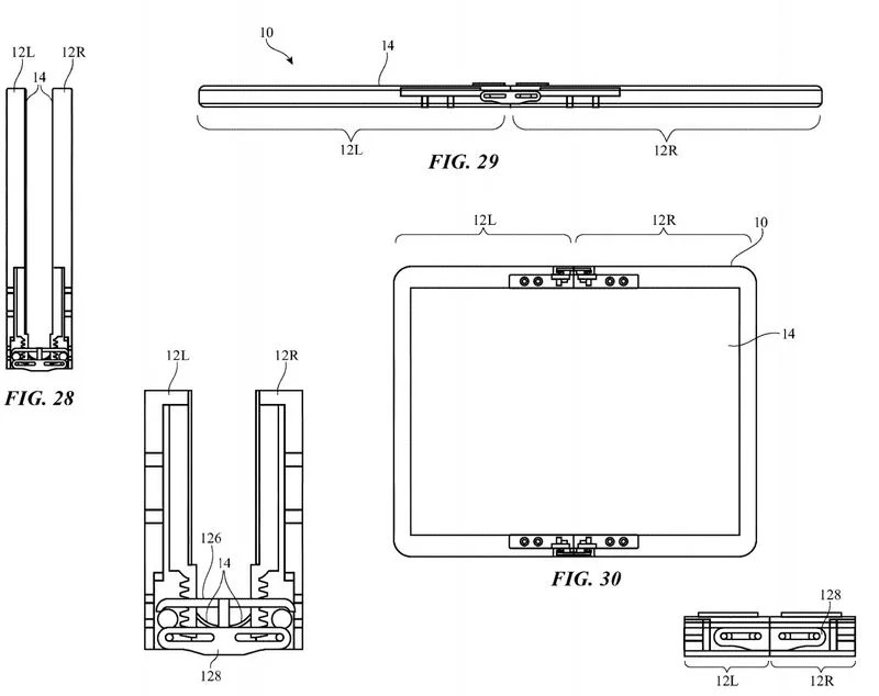 apple foldable patent device movable flaps