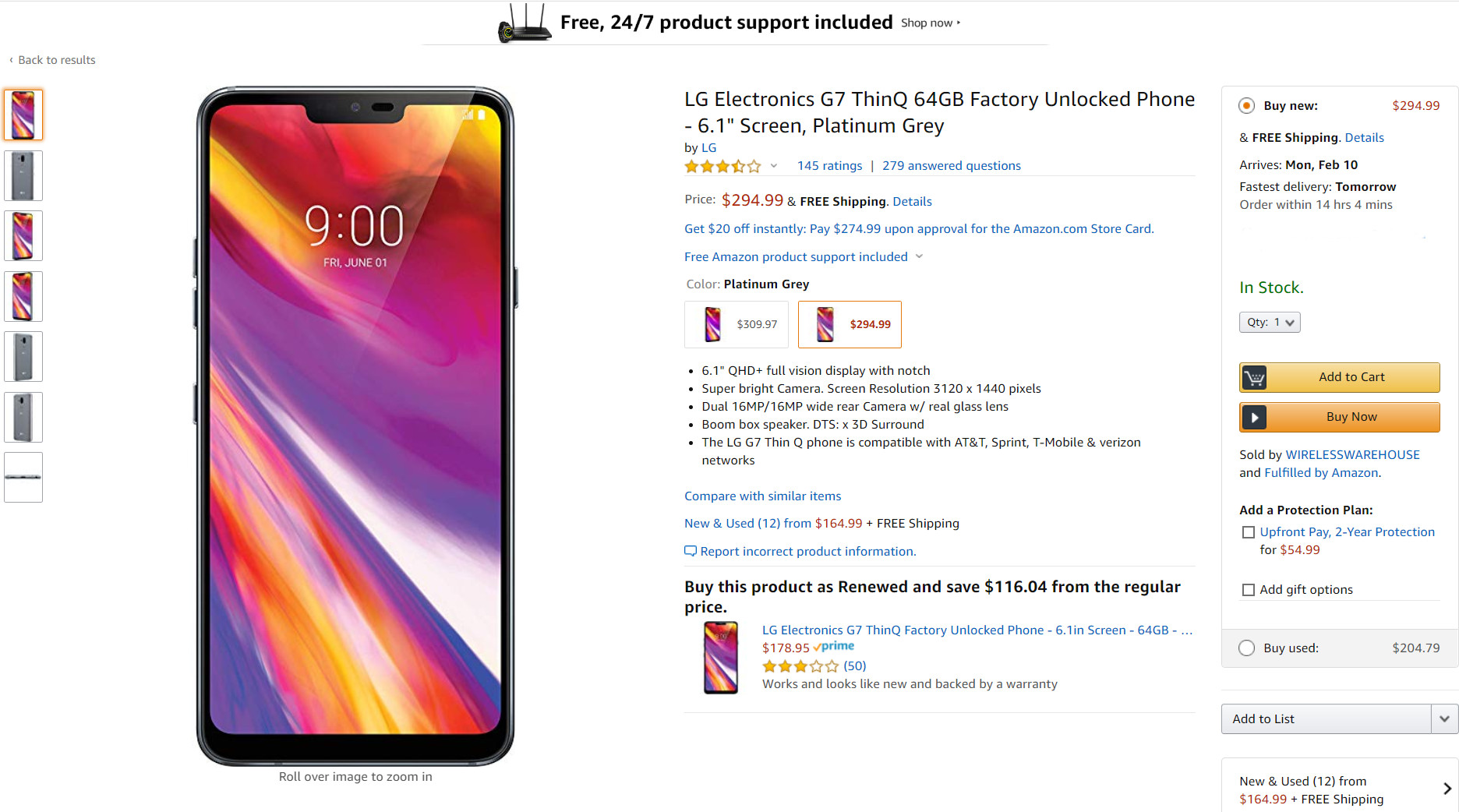 The discounted LG G7 on Amazon.