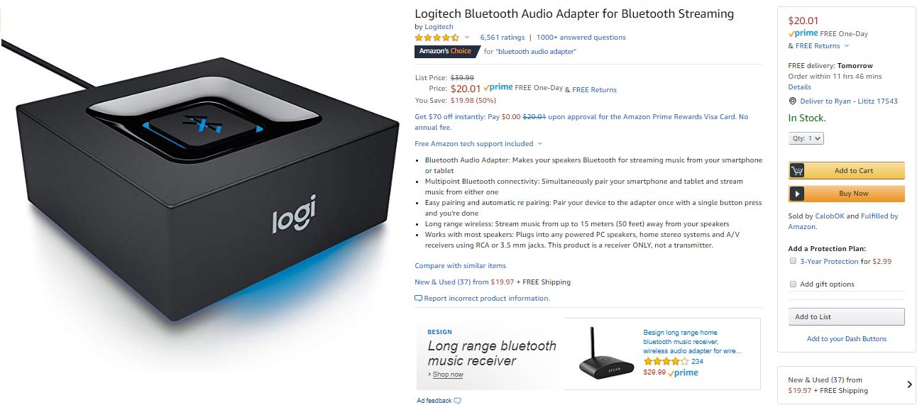 Deal Save 50 On A Logitech Bluetooth Adapter Android Authority