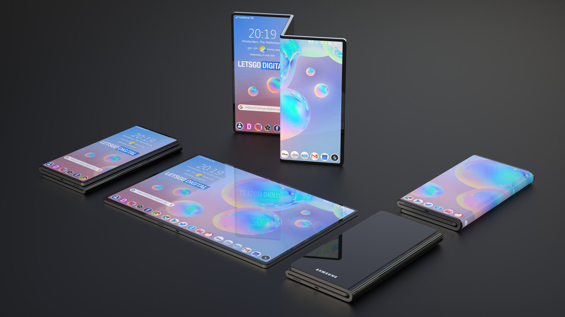 samsung galaxy z foldable design letsgodigital