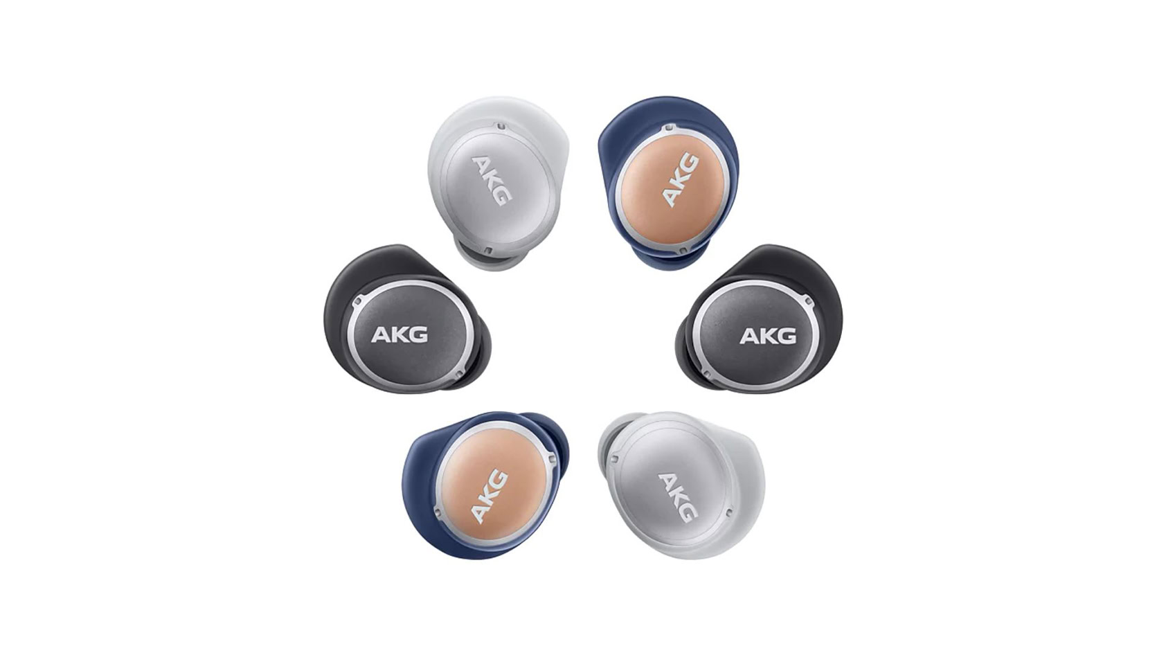 AKG N400 silver black white earbuds