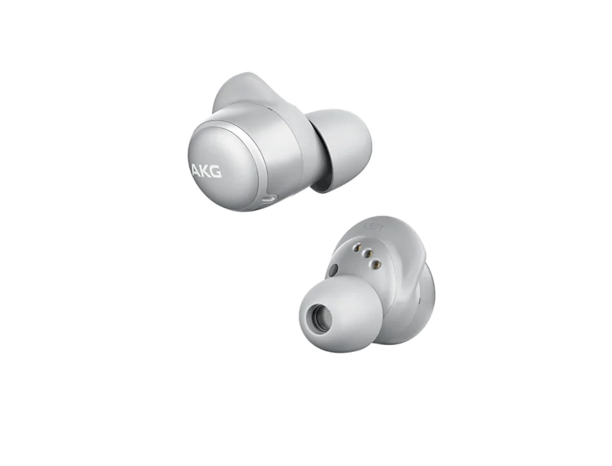 AKG N400 silver noise cancelling true wireless earbuds product image 1