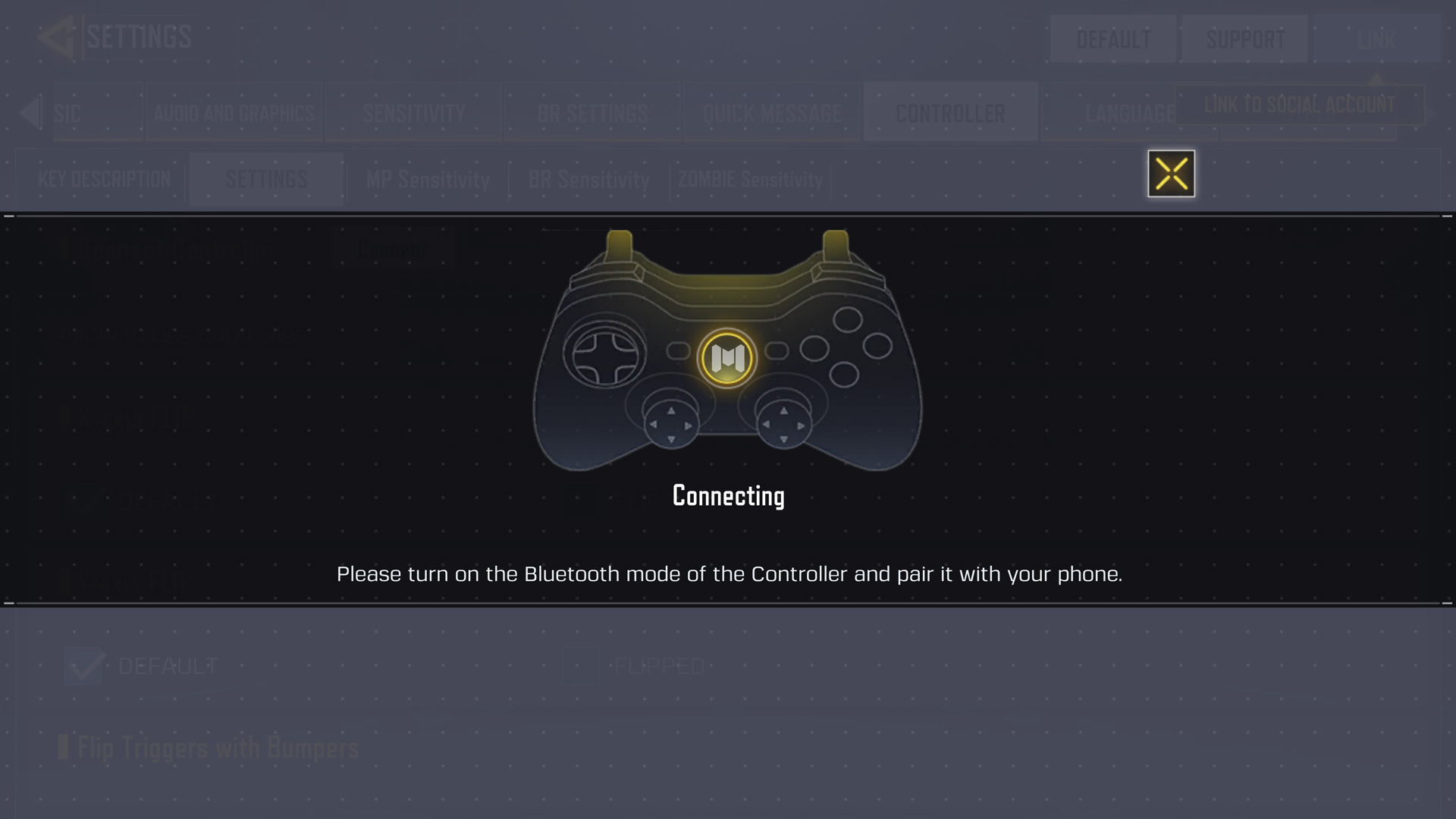Call of Duty Mobile connect controller