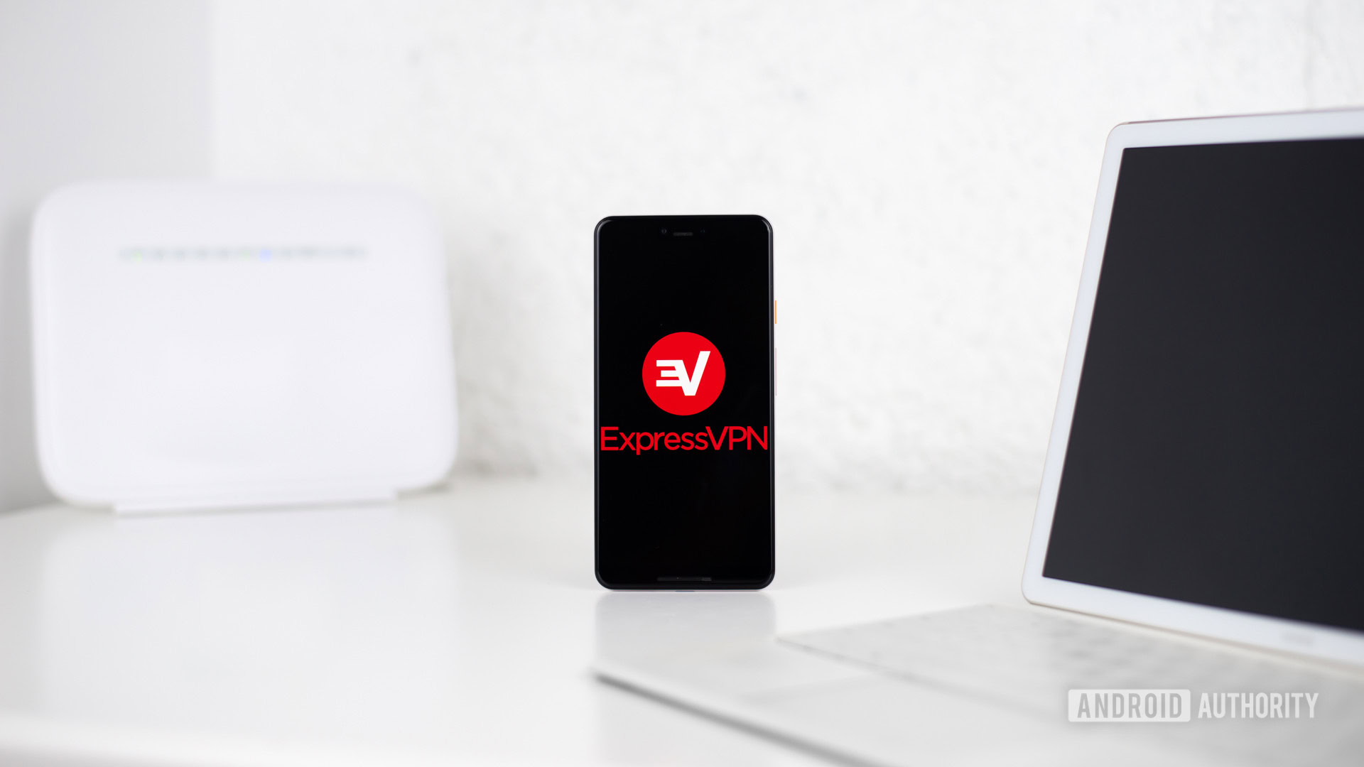 ExpressVPN on phone stock photo