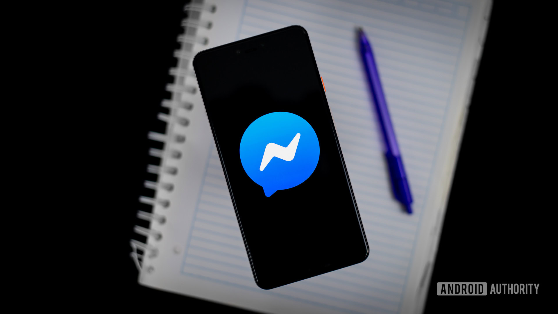 Facebook Messenger on phone stock photo 3