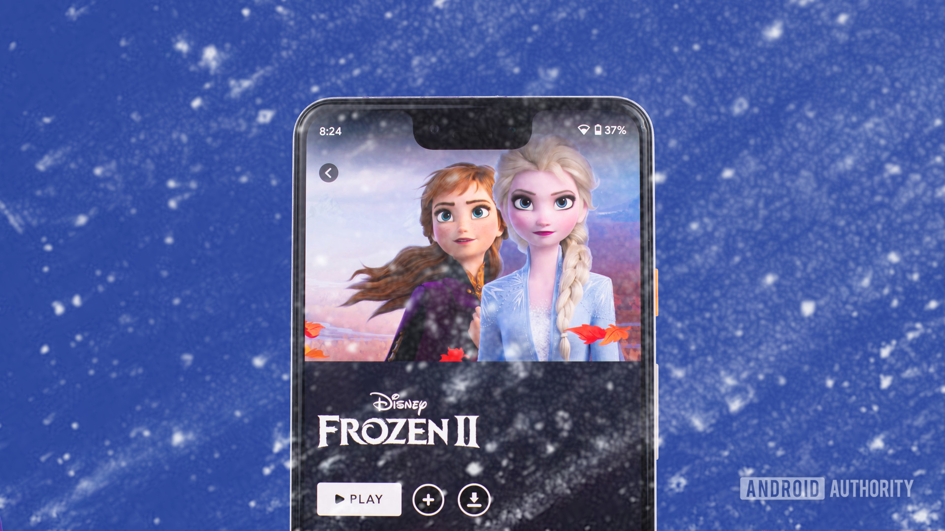 Frozen 2 on Disney Plus app with blue background 2