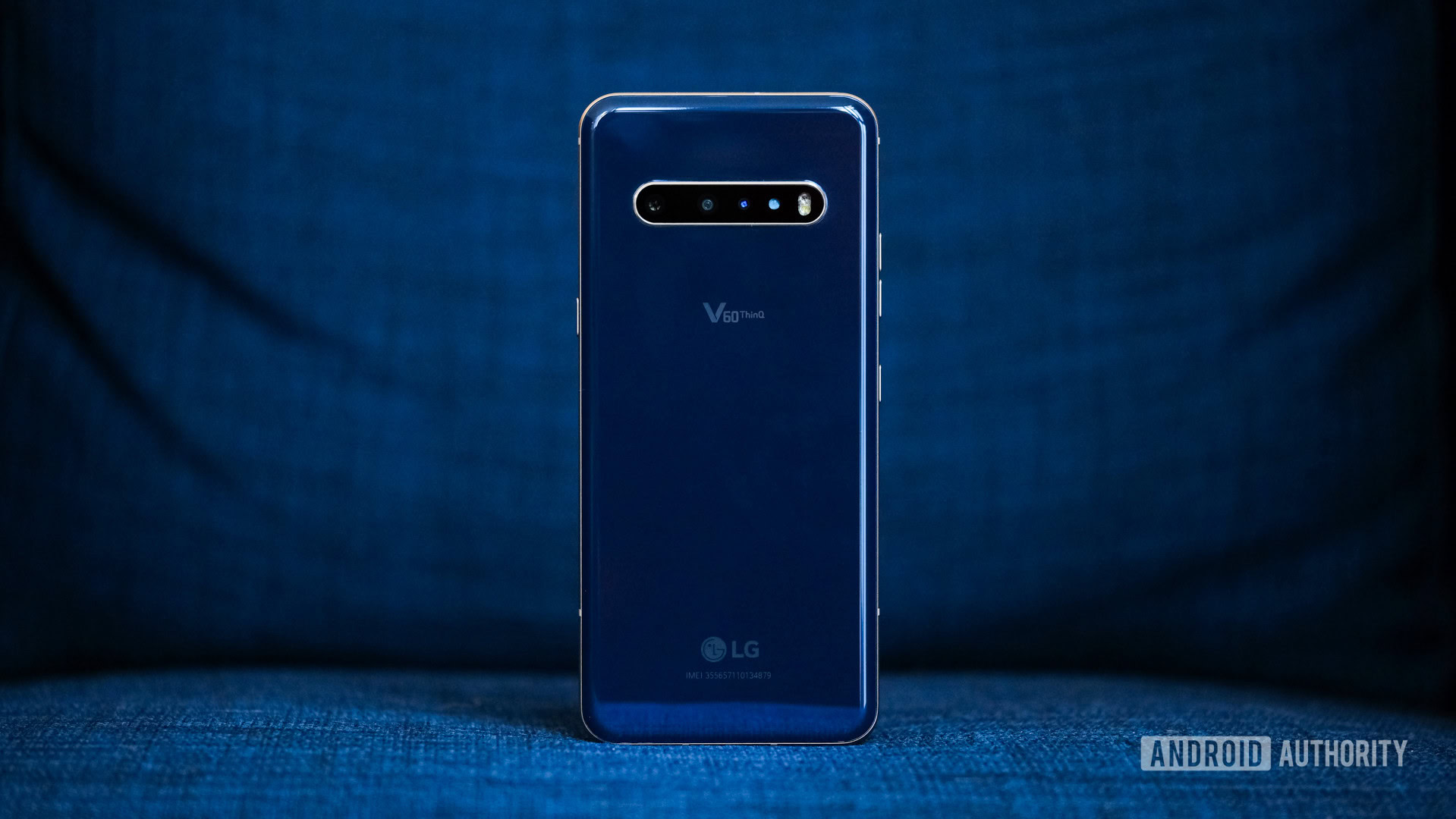 LG V60 back against chair