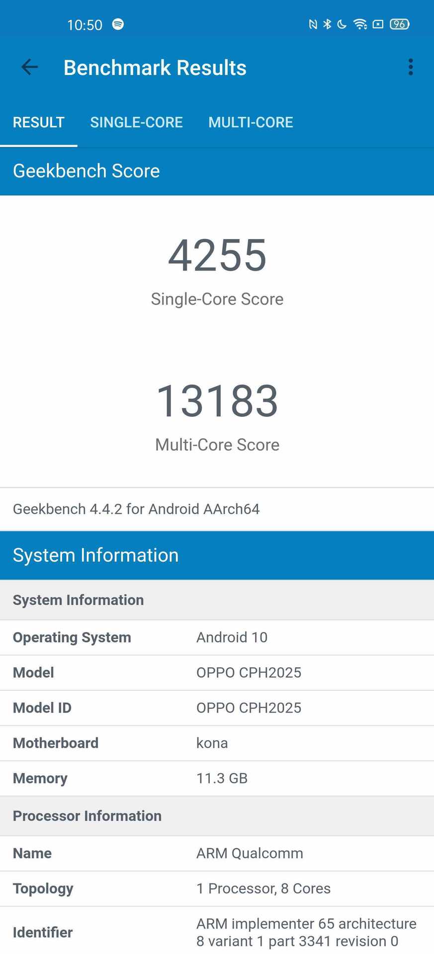 Oppo Find X2 Pro Geekbench 4 Score