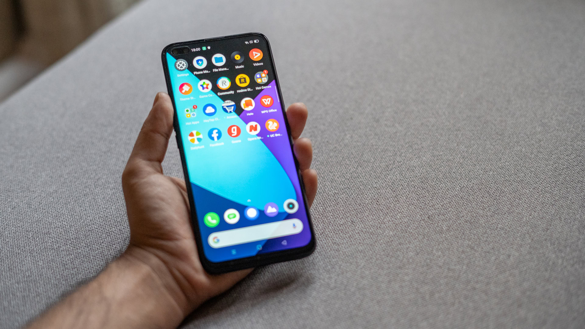 realme 6 Pro front with display