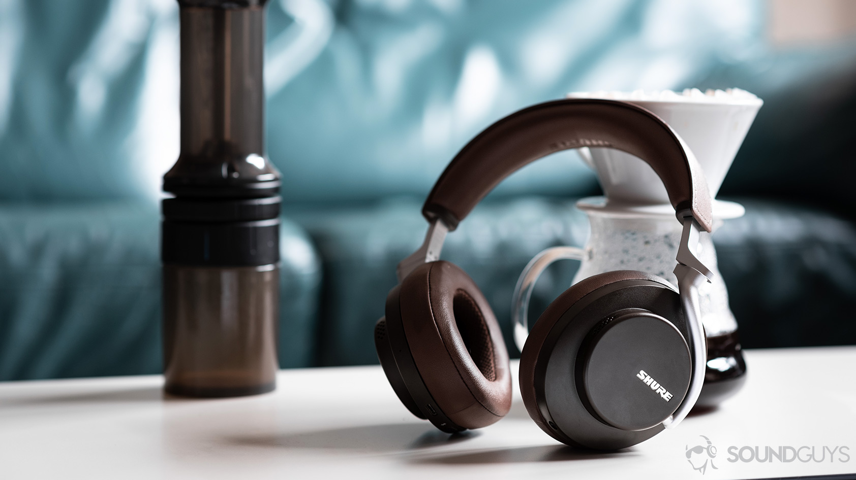 The Shure Aonic 50 noise cancelling headphones lifestyle