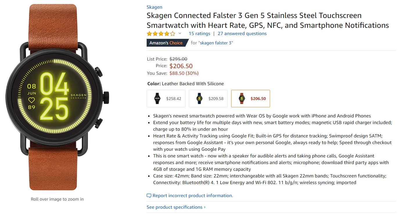 Skagen Falster 3 Amazon Deal