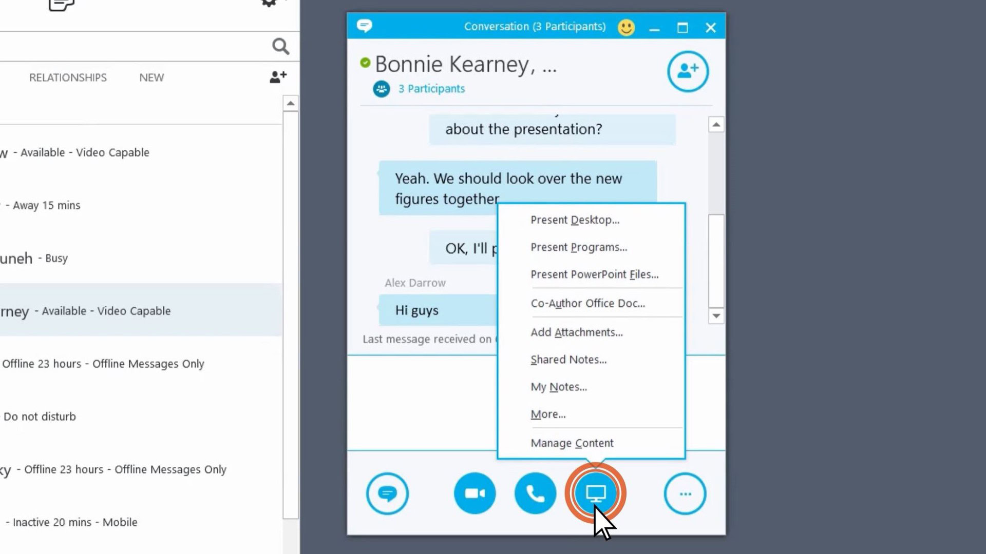 Skype share desktop