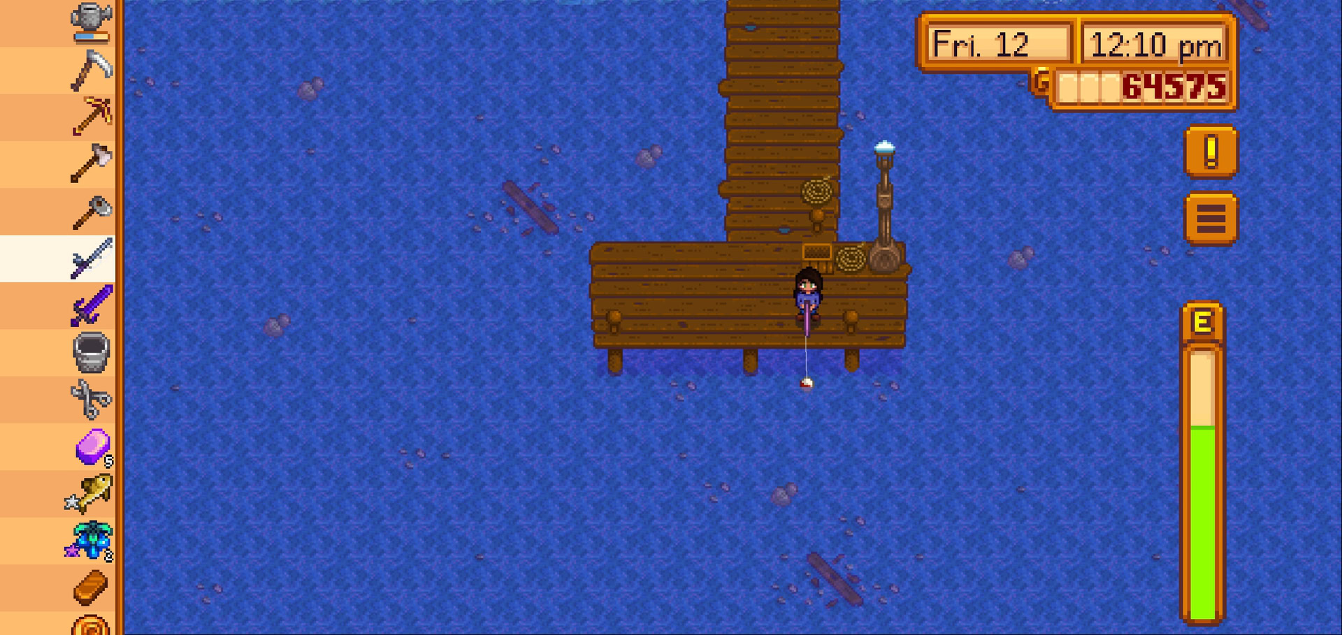 Stardew Valley fishing Eastern Pier edge