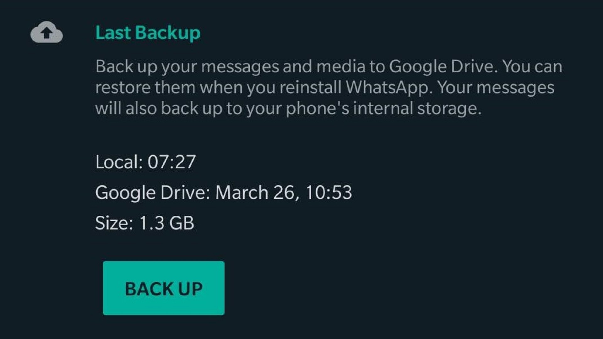 How to backup WhatsApp
