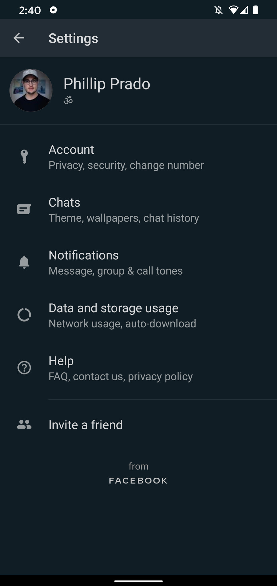 Whatsapp dark mode 6