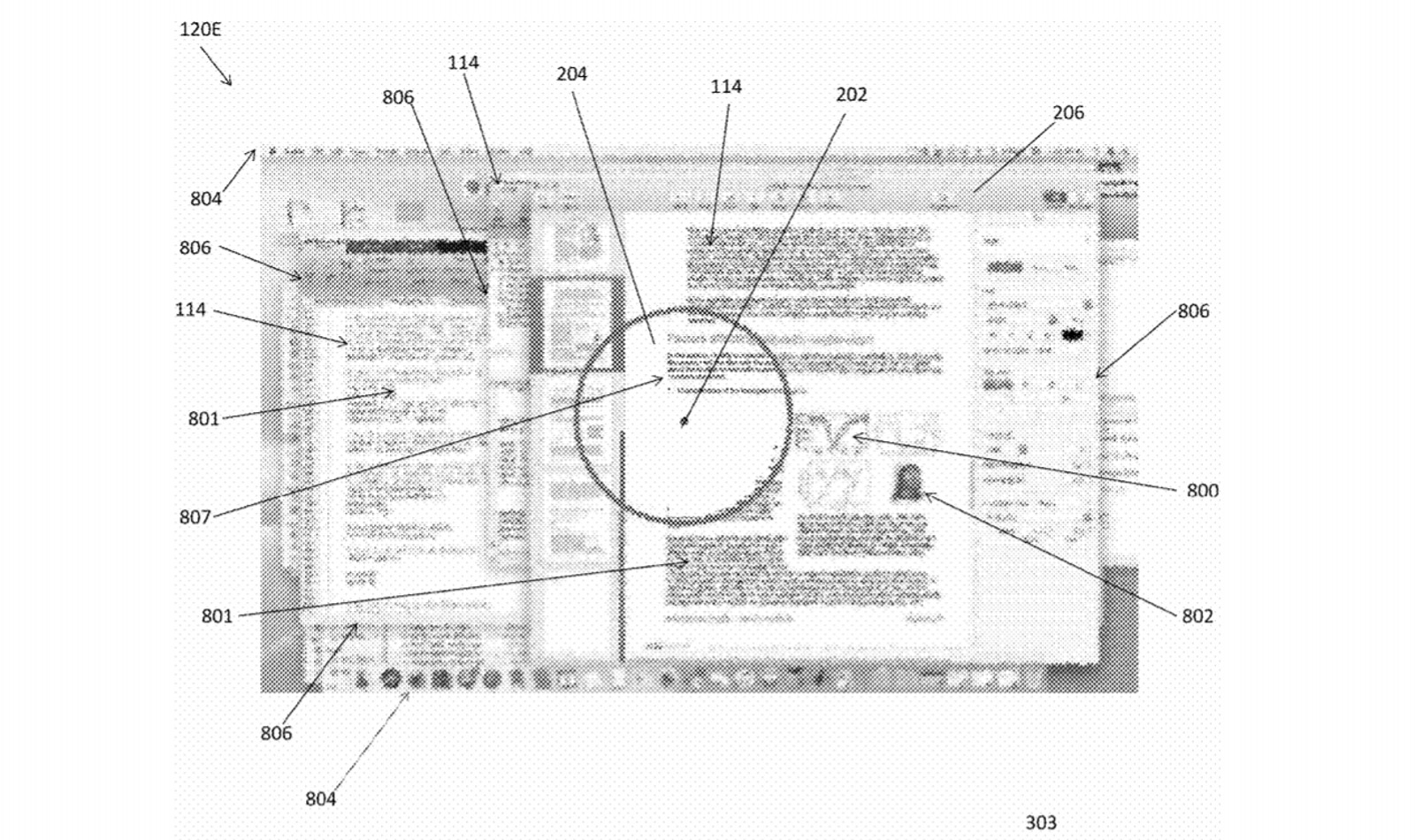 A picture from an Apple patent for a privacy shade feature of sorts.