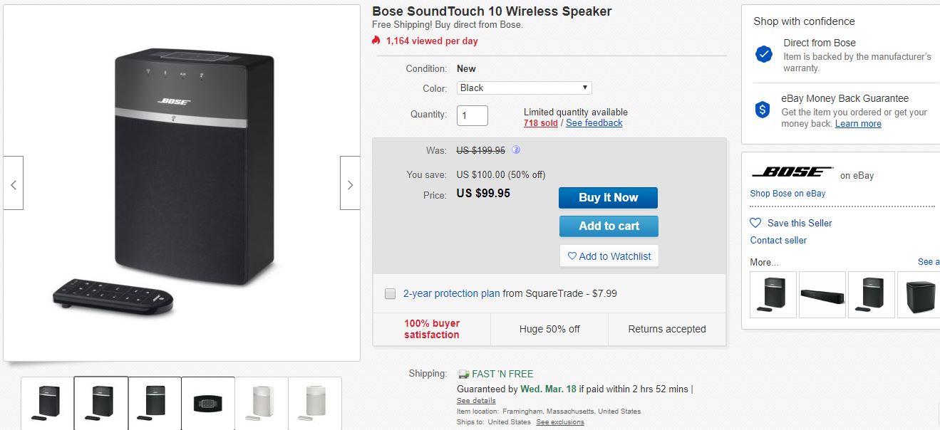 bose soundtouch 10 speaker deal