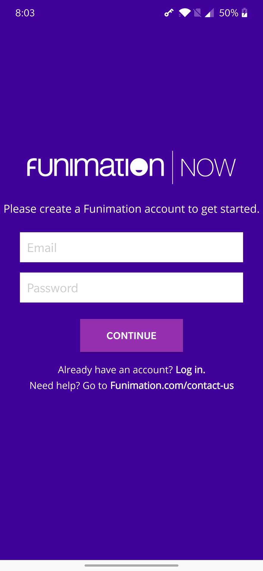 funimation signup 3