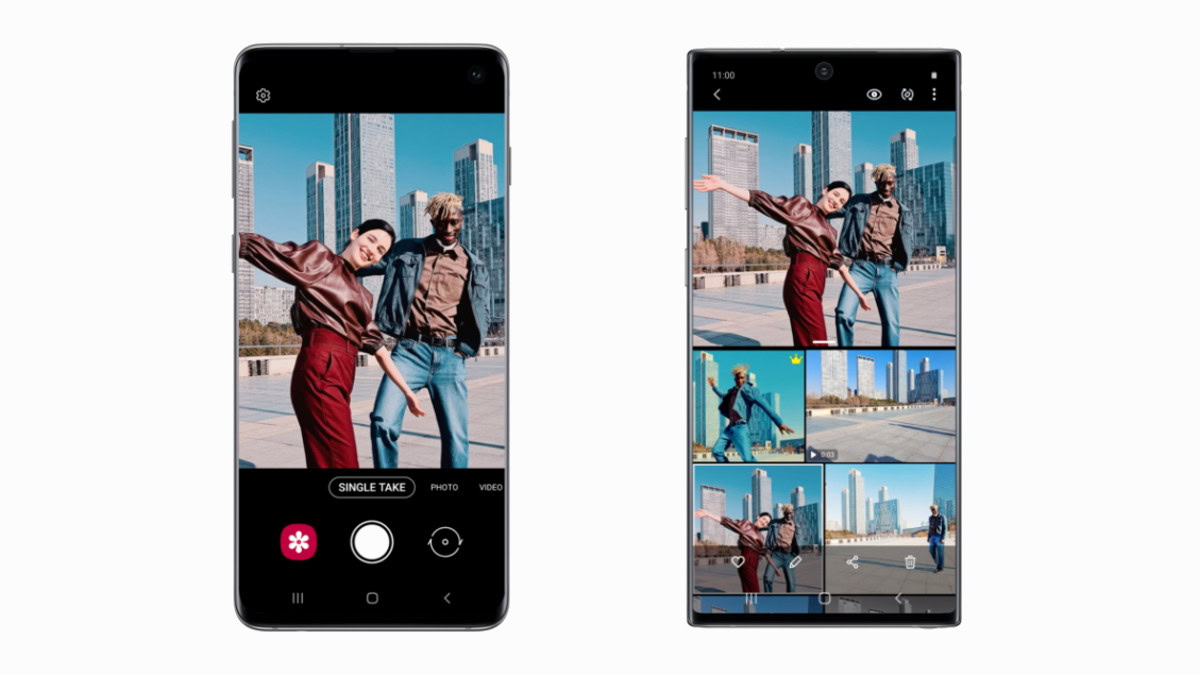 The Samsung Galaxy S10 and Note 10 with S20 series camera features.