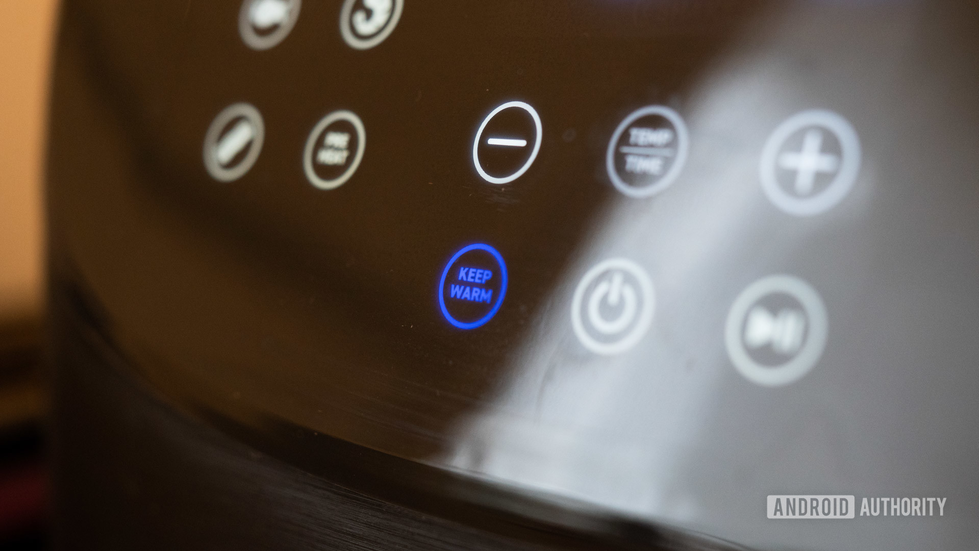 Cosori Smart Air Fryer button closeup