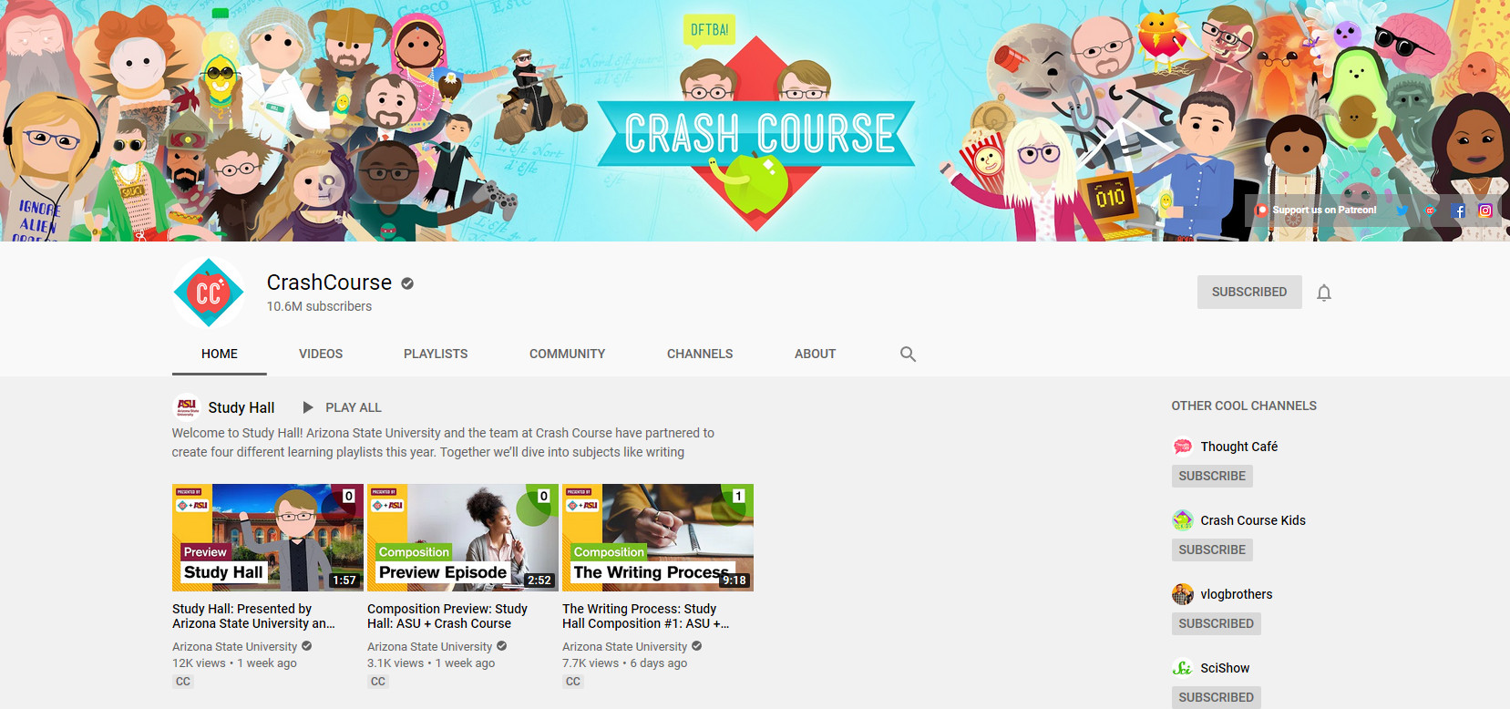 Crash Course best free educational resources for students