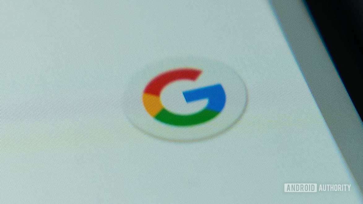 Google logo on the screen