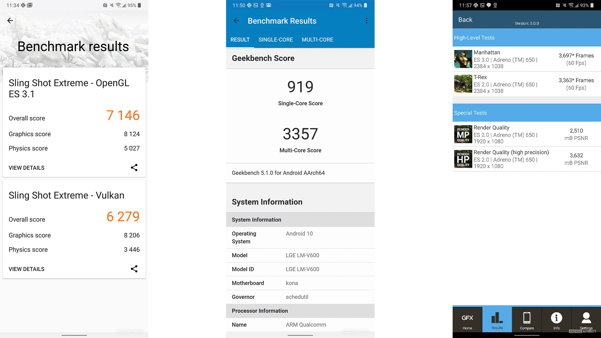 LG V60 benchmarks