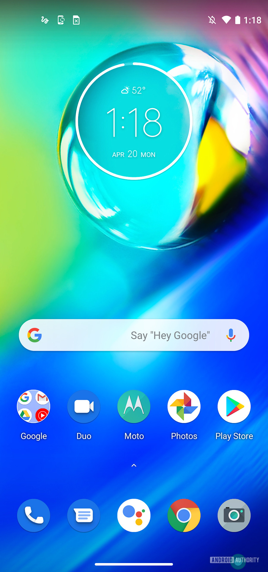 Motorola Moto G user interface home screen