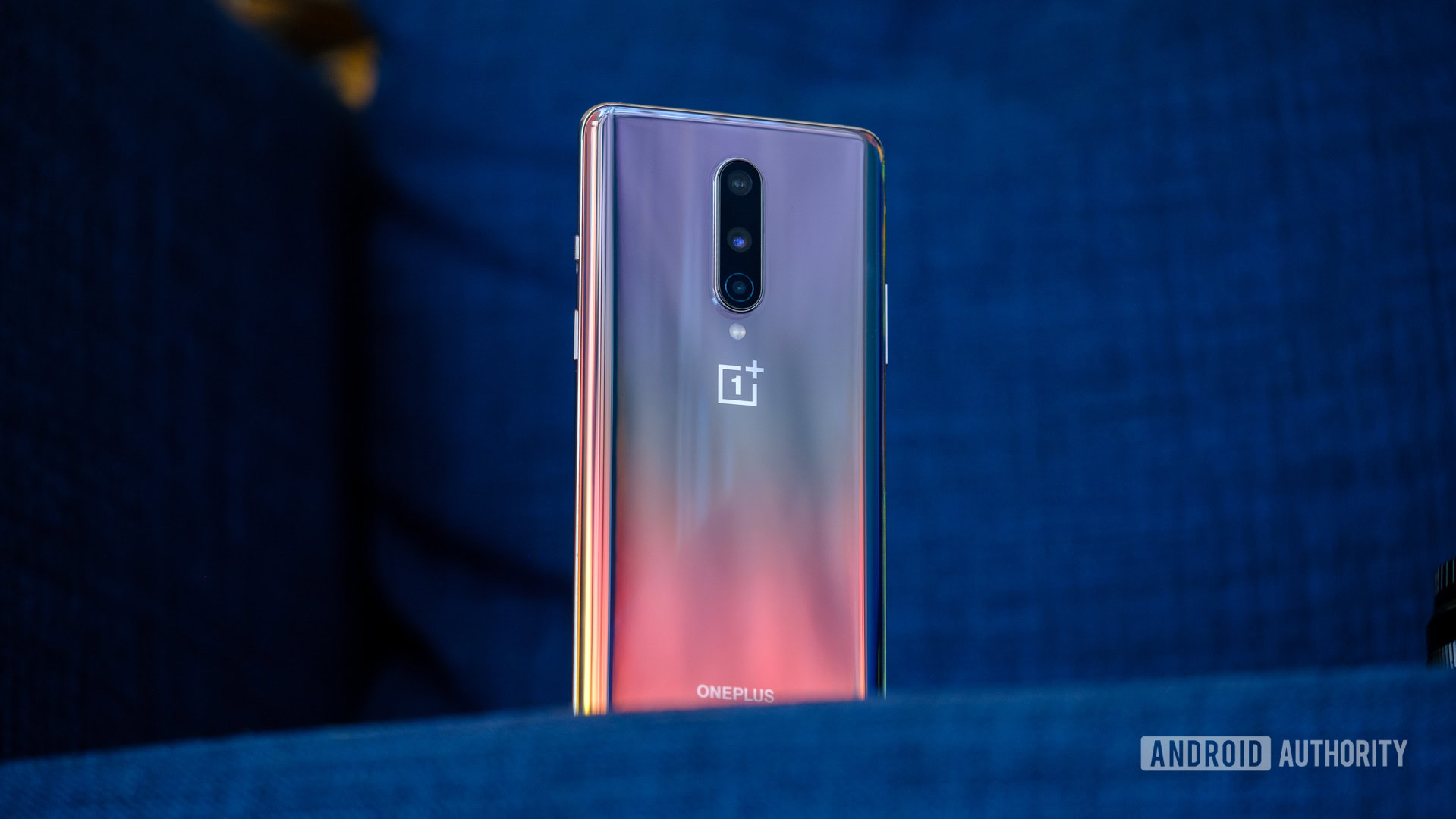 OnePlus 8 back on chair