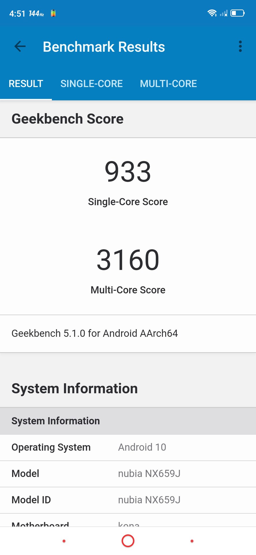 RedMagic 5G Geekbench 5
