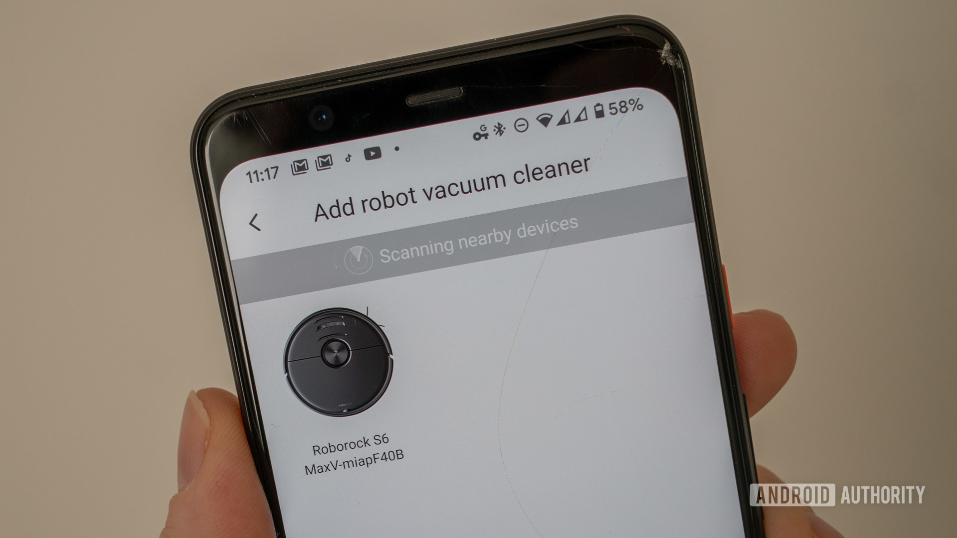 Roborock S6 MaxV connect to robot vacuum cleaner in app