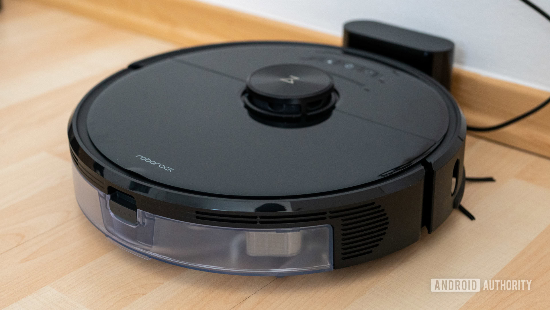 Roborock S6 MaxV robot vacuum cleaner docked