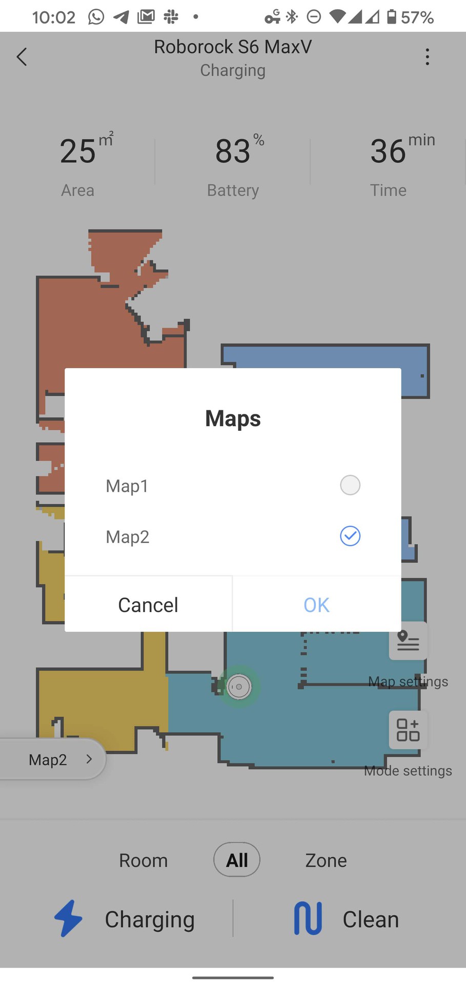 Roborock app multi level maps