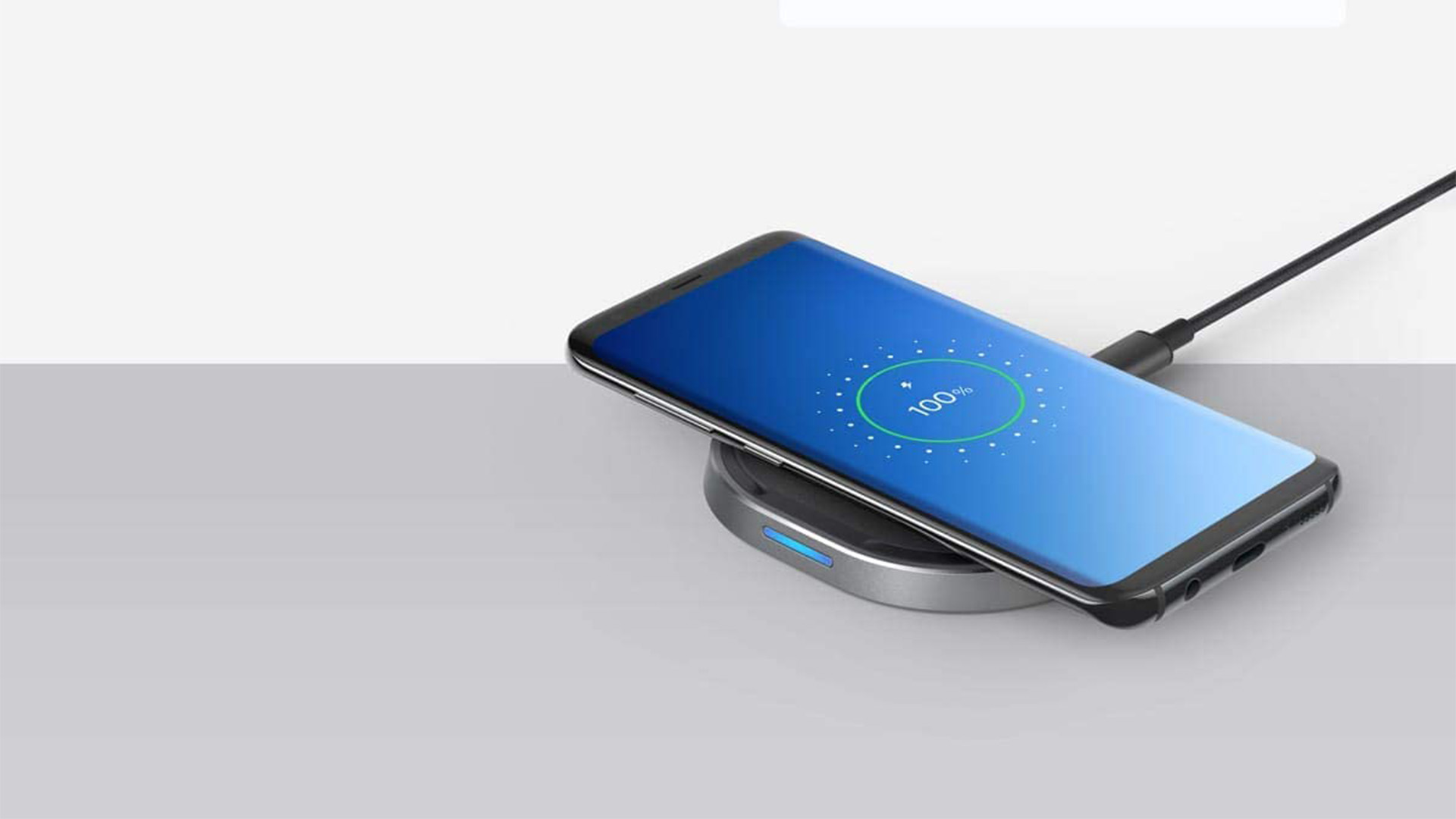 A stock image of the Anker 15W Wireless Charger