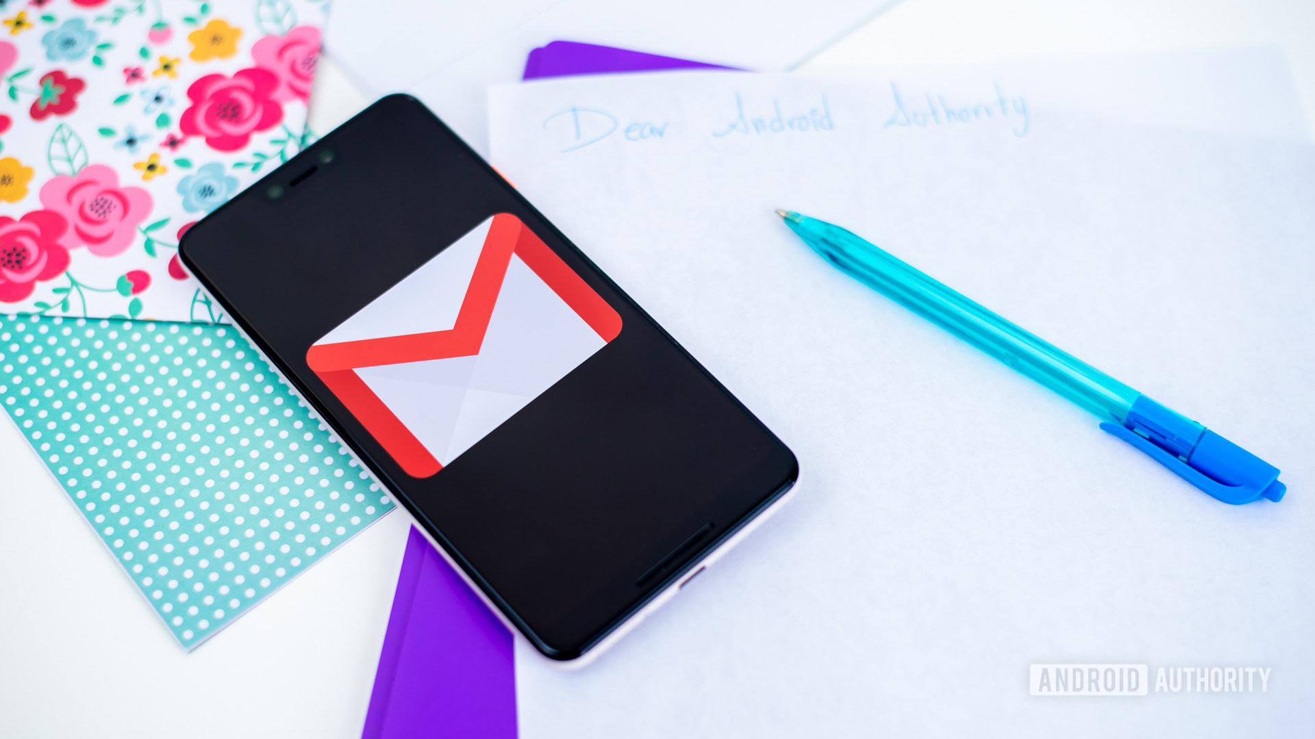 Gmail logo on smartphone stock photo 2