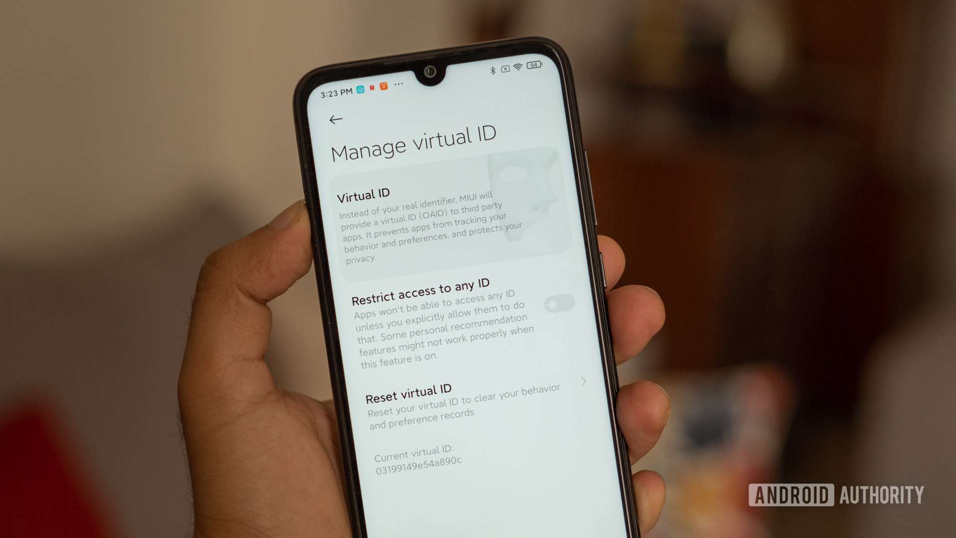 MIUI 12 virtual ID