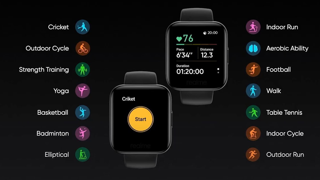 realme Watch Sports Modes