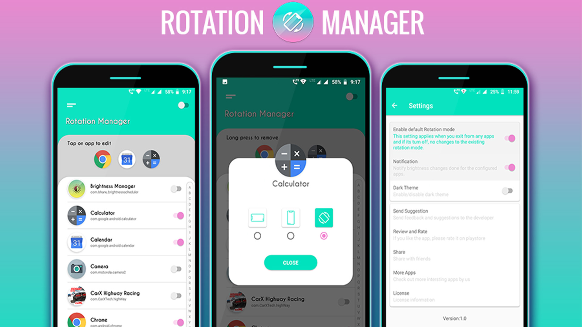 Rotation Manager screenshot