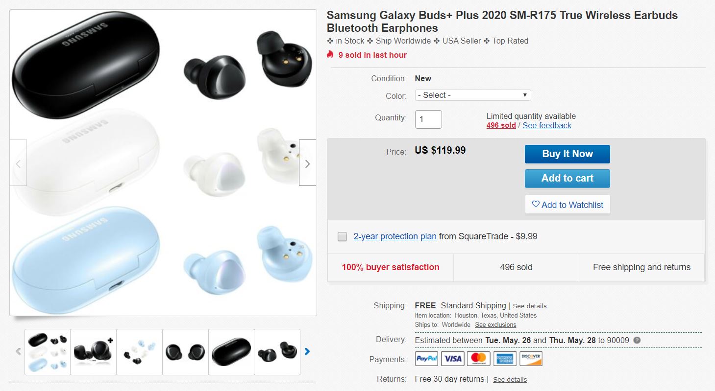 Samsung Galaxy Buds Plus Ebay Deal