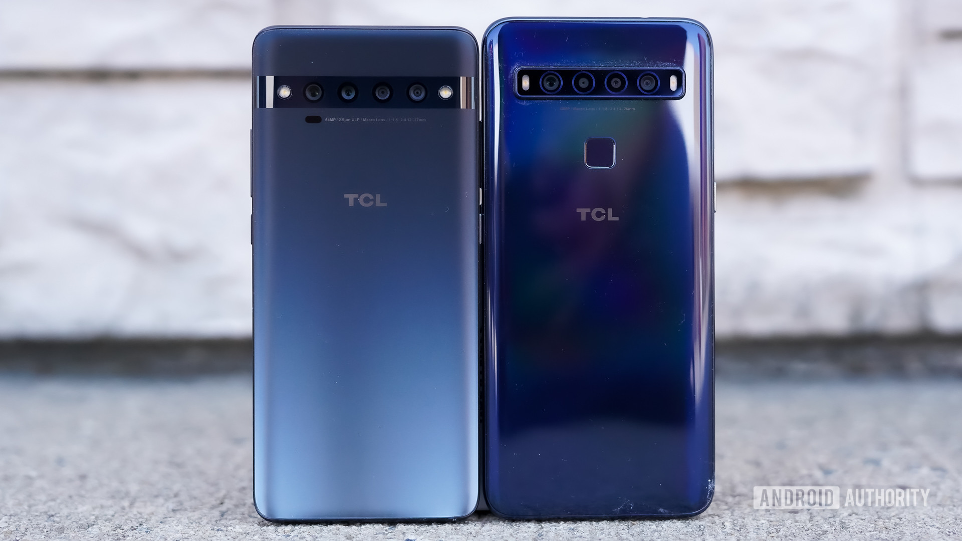 TCL 10 Pro and 10L standing together