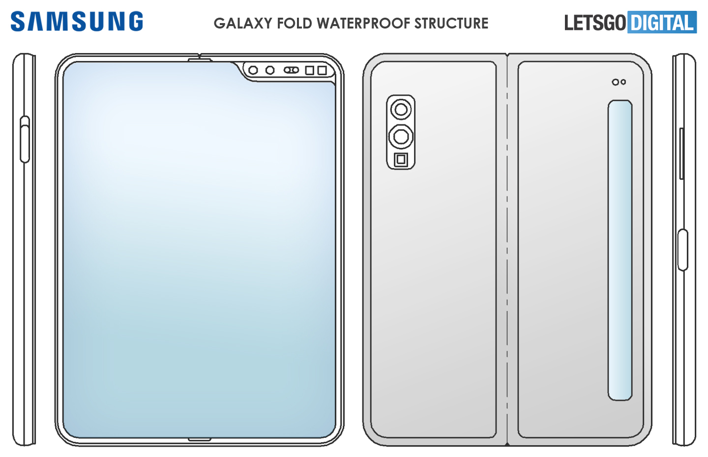 samsung galaxy fold patent letsgodigital ticker screen